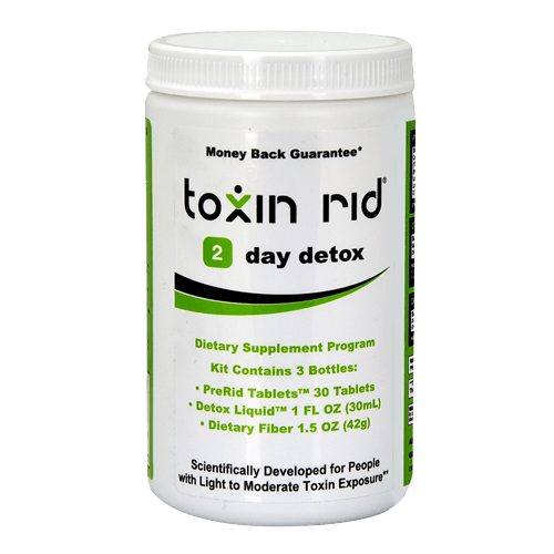 Toxin Rid 2 day detox in a white container