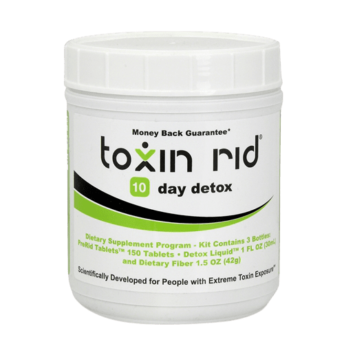 Toxin Rid 10 day detox in a white container