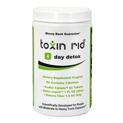 Toxin Rid 4 day detox in a white container